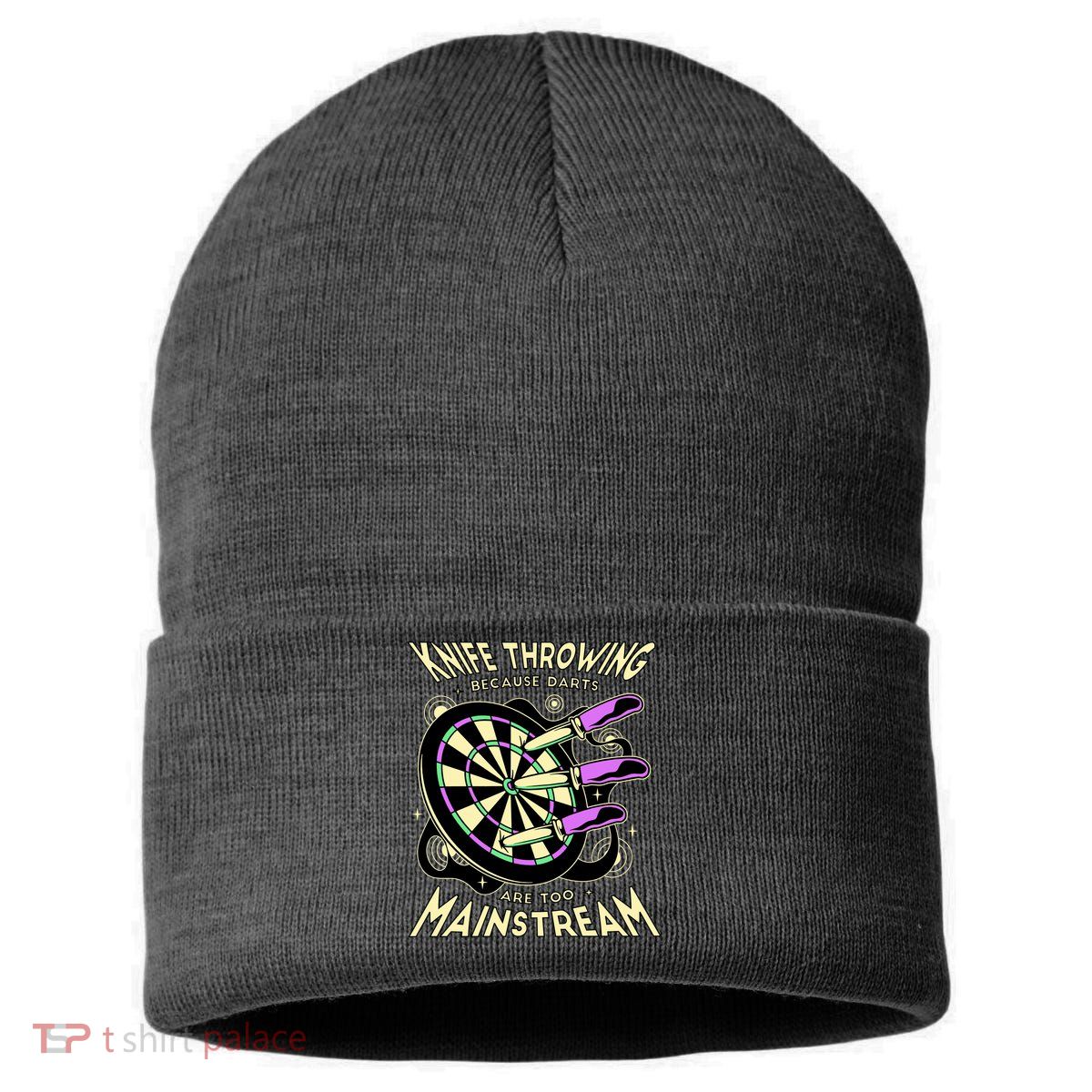 Knife Throwing Because Darts Are Too Mainstream Sustainable Knit Beanie