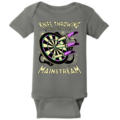 Knife Throwing Because Darts Are Too Mainstream Baby Bodysuit