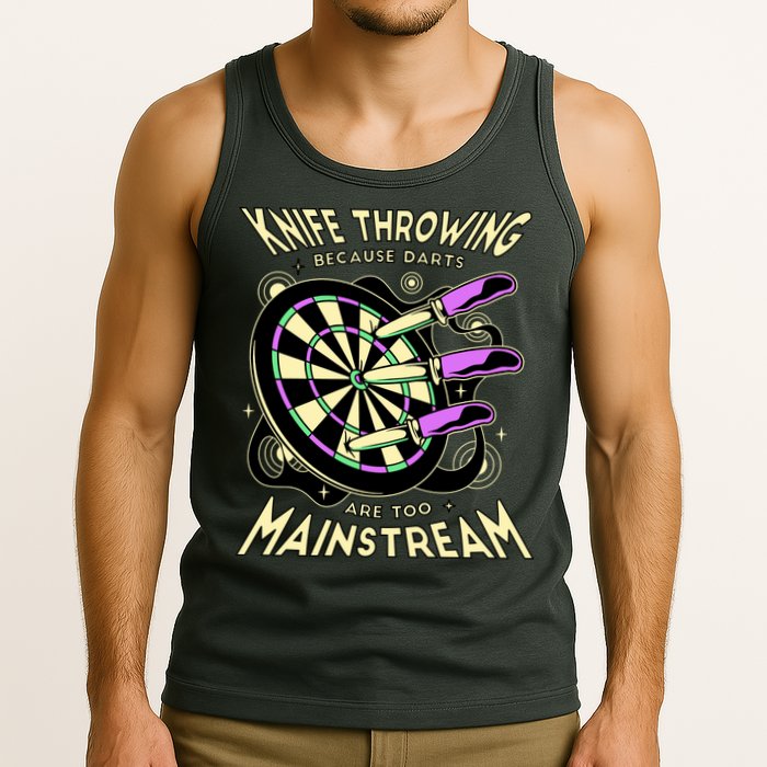 Knife Throwing Because Darts Are Too Mainstream Tank Top