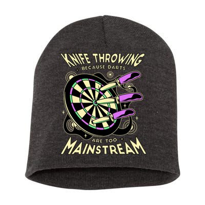 Knife Throwing Because Darts Are Too Mainstream Short Acrylic Beanie