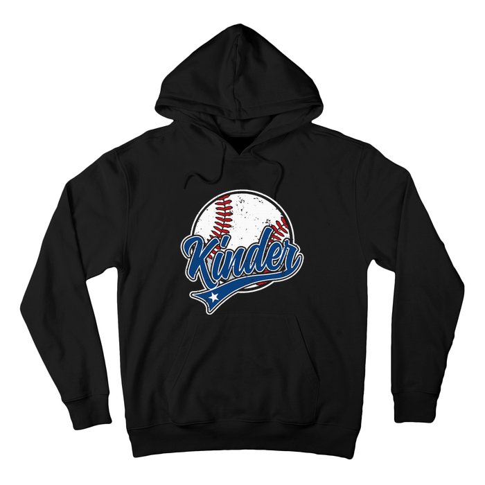 Kindergarten Team Back To School Baseball Player Hoodie