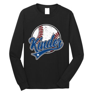 Kindergarten Team Back To School Baseball Player Long Sleeve Shirt