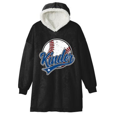 Kindergarten Team Back To School Baseball Player Hooded Wearable Blanket