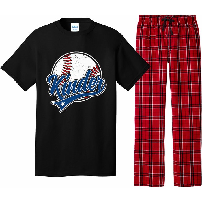 Kindergarten Team Back To School Baseball Player Pajama Set