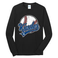 Kindergarten Team Back To School Baseball Player Tall Long Sleeve T-Shirt