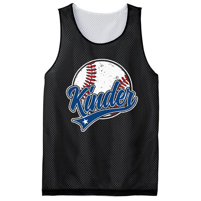 Kindergarten Team Back To School Baseball Player Mesh Reversible Basketball Jersey Tank