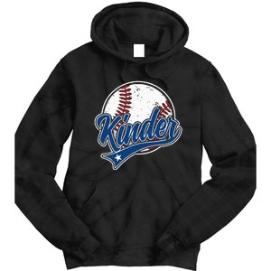 Kindergarten Team Back To School Baseball Player Tie Dye Hoodie