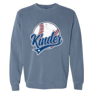 Kindergarten Team Back To School Baseball Player Garment-Dyed Sweatshirt