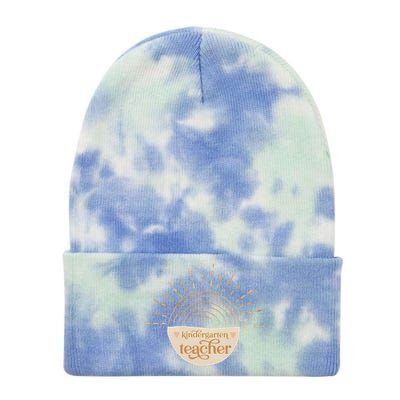 Kindergarten Teacher Back To School Tie Dye 12in Knit Beanie