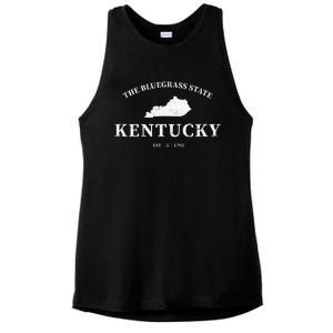 Kentucky The Bluegrass State Ladies PosiCharge Tri-Blend Wicking Tank