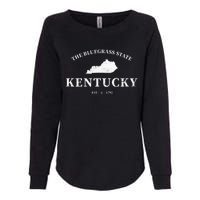 Kentucky The Bluegrass State Womens California Wash Sweatshirt