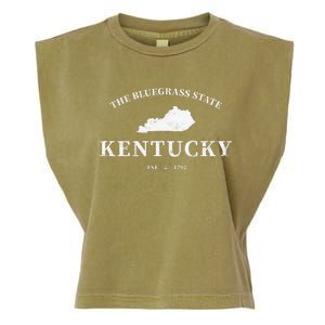 Kentucky The Bluegrass State Garment-Dyed Women's Muscle Tee