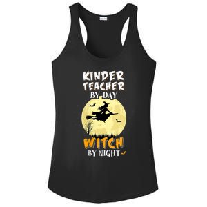 Kinder Teacher By Day Witch By Night Gift Kindergarten Gift Ladies PosiCharge Competitor Racerback Tank