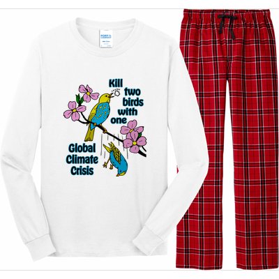 Kill Two Birds With One Global Climate Crisis Long Sleeve Pajama Set