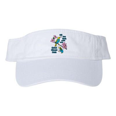 Kill Two Birds With One Global Climate Crisis Valucap Bio-Washed Visor