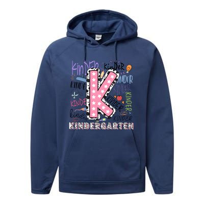 Kindergarten Teacher Back To School Performance Fleece Hoodie