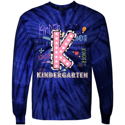 Kindergarten Teacher Back To School Tie-Dye Long Sleeve Shirt