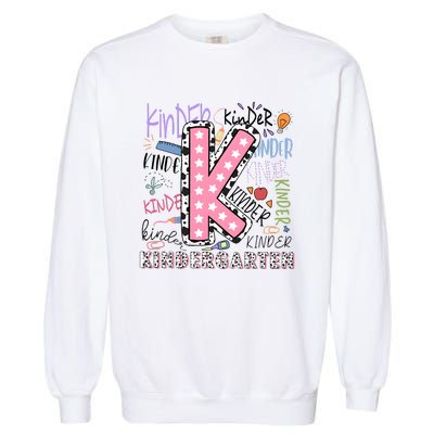 Kindergarten Teacher Back To School Garment-Dyed Sweatshirt