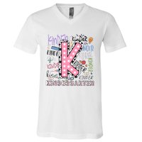 Kindergarten Teacher Back To School V-Neck T-Shirt