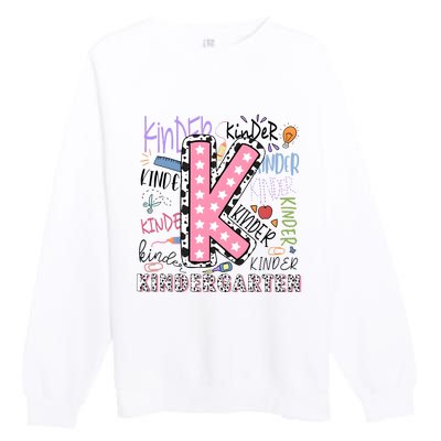 Kindergarten Teacher Back To School Premium Crewneck Sweatshirt