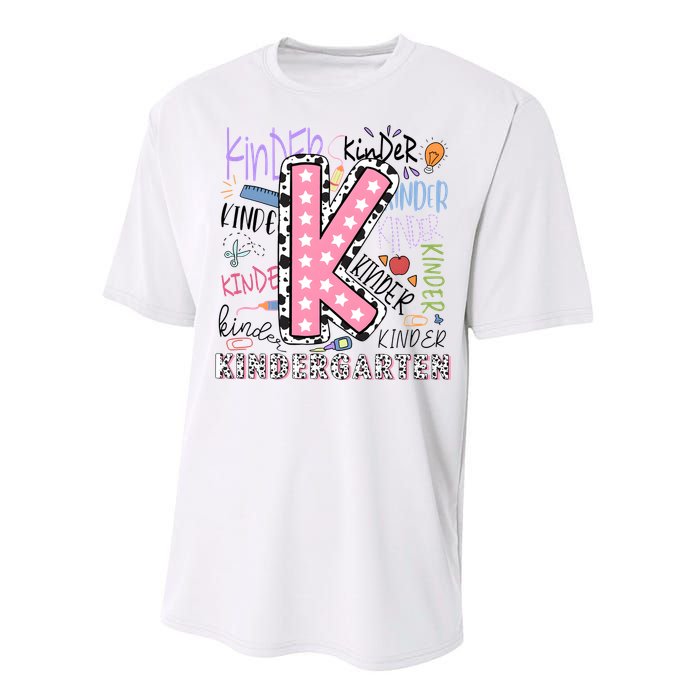 Kindergarten Teacher Back To School Performance Sprint T-Shirt