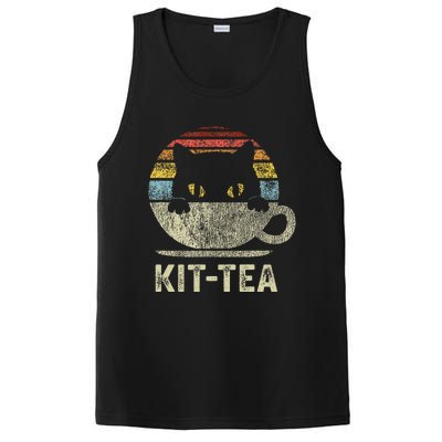 Kit Tea Black Kitty Cat Tea Lover Gift PosiCharge Competitor Tank