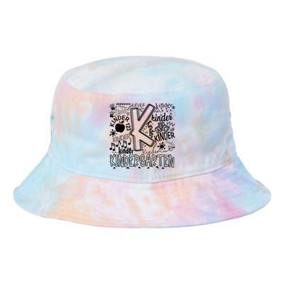 Kindergarten Typography Back To School Gift Tie Dye Newport Bucket Hat