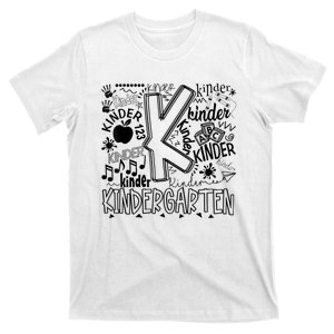 Kindergarten Typography Back To School Gift T-Shirt