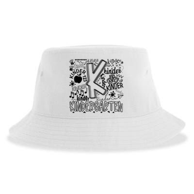 Kindergarten Typography Back To School Gift Sustainable Bucket Hat