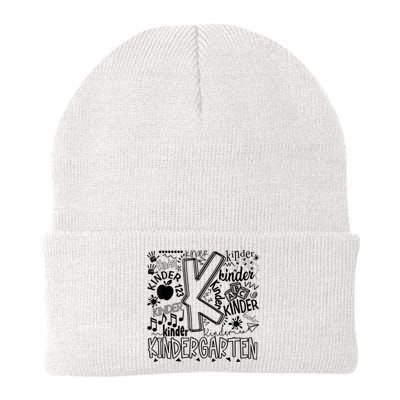 Kindergarten Typography Back To School Gift Knit Cap Winter Beanie