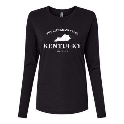 Kentucky The Bluegrass State Womens Cotton Relaxed Long Sleeve T-Shirt