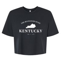 Kentucky The Bluegrass State Bella+Canvas Jersey Crop Tee