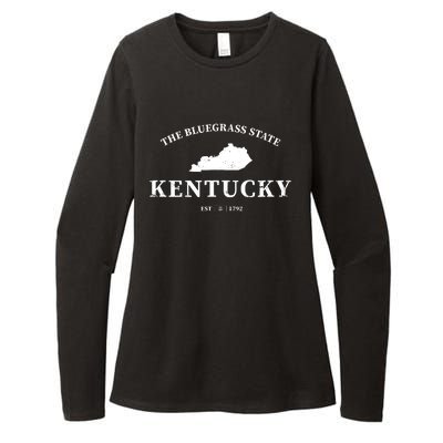 Kentucky The Bluegrass State Womens CVC Long Sleeve Shirt