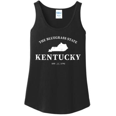 Kentucky The Bluegrass State Ladies Essential Tank