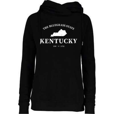 Kentucky The Bluegrass State Womens Funnel Neck Pullover Hood