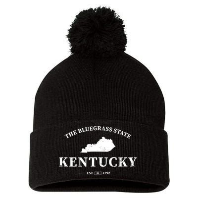 Kentucky The Bluegrass State Pom Pom 12in Knit Beanie