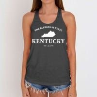 Kentucky The Bluegrass State Women's Knotted Racerback Tank