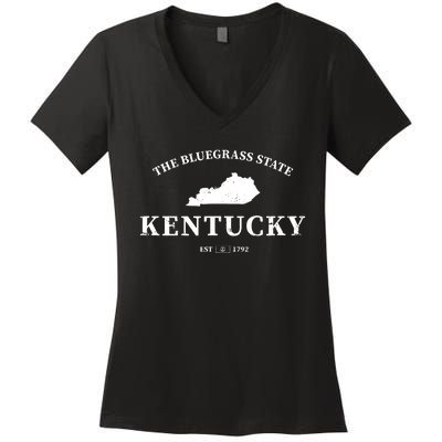 Kentucky The Bluegrass State Women's V-Neck T-Shirt