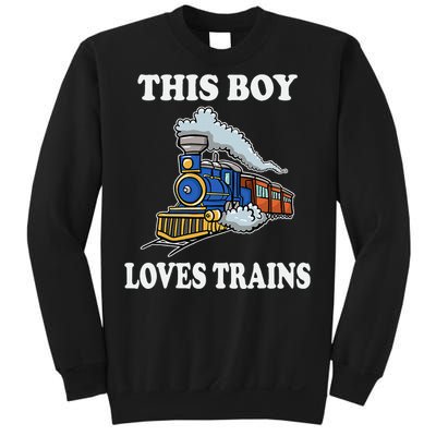 Kids This Boy Loves Trains Wagon Lover Gifts Sweatshirt