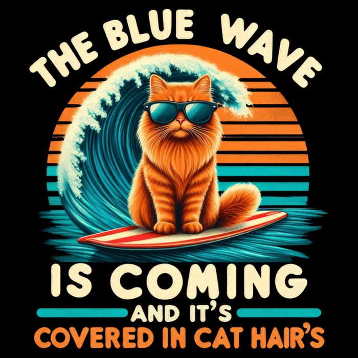 Kamala The Blue Wave Is Coming And ItS Covered In Cat Hairs Gift Cooling Performance Long Sleeve Crew