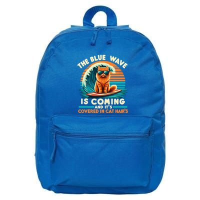 Kamala The Blue Wave Is Coming And ItS Covered In Cat Hairs Gift 16 in Basic Backpack