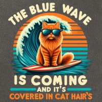Kamala The Blue Wave Is Coming And ItS Covered In Cat Hairs Gift Cotton Canvas Backpack