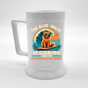 Kamala The Blue Wave Is Coming And ItS Covered In Cat Hairs Gift Beer Stein