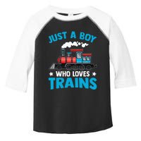 Kids Train Birthday Just A Boy Who Loves Trains Toddler Fine Jersey T-Shirt