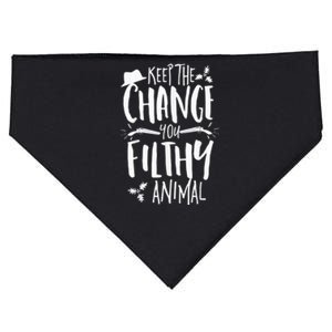 Keep The Change You Filthy Animal Christmas Shirt Alone Home USA-Made Doggie Bandana