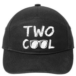 Kids Two Cool 2nd Birthday Gift 2 Year Old Second Bday 7-Panel Snapback Hat