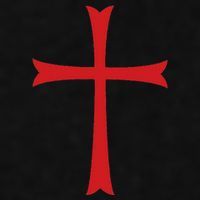 Knights Templar Cross Crusader Ladies PosiCharge Tri-Blend Wicking Tank