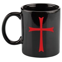 Knights Templar Cross Crusader 11oz C Handle Ceramic Mug