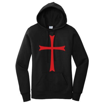Knights Templar Cross Crusader Women's Pullover Hoodie