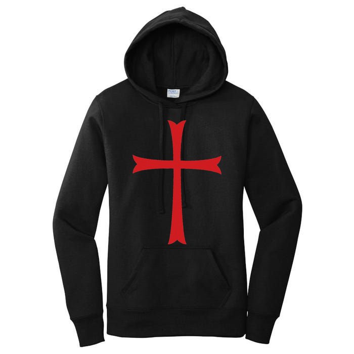 Knights Templar Cross Crusader Women's Pullover Hoodie